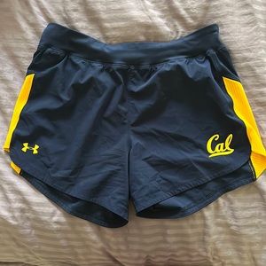Cal Berkeley under armour blue and gold shorts